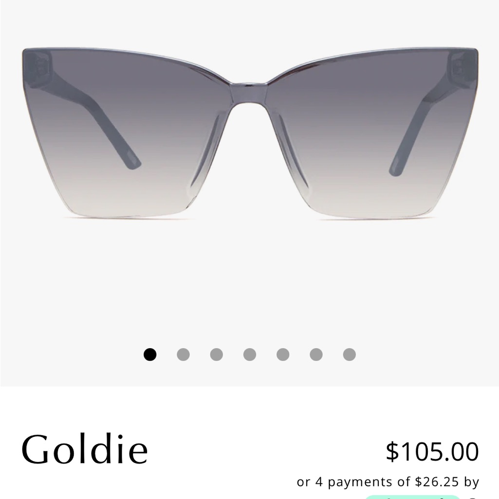 Black Grey Smoke Goldie Sunglasses